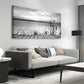 Black White Sunset Lake Flying Birds Nature Wall Art canvas office home room framed 120x60cm