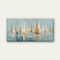 Vibrant Sailboat Painting Wall Art Canvas Office Home Room Framed 120x60cm