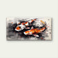 Two Beautiful Koi Fish Wall Art Canvas Office Home Room Framed 120x60cm