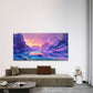 Pastel Mountains, Moonlit Wall Art Canvas Office Home Room Framed 120x60cm