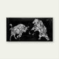 Abstract Bull & Bear Wall Art Canvas Office Home Room Framed 80x45cm