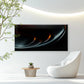 Dark Glare Edge Curve Wall Art Canvas Office Home Room Framed 120x60cm