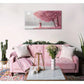 Pink Tree Romantic Couple Natural Scenery Wall Art canvas office home room framed 120x60cm