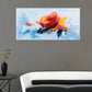 Abstract Expressionist Flower Painting Wall Art wall canvas office home room framed 120x60cm