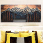 3pcs Pine mountain Metal Print Ready to Hang Art