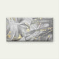 Abstract Black & Monstera Leaf Wall Art Canvas Office Home Room Framed 80x45cm