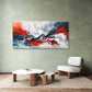 Abstract Red Black White Wall Art Canvas Office Home Room Framed 120x60cm