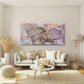 Abstract Lavender Brown Wave Wall Art Canvas Office Home Room Framed 120x60cm