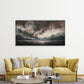 Abstract Dark Clouds Wall Art Canvas Office Home Room Framed 120x60cm