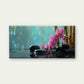 Pink Orchid & Black Stones Wall Art Canvas Office Home Room Framed 120x60cm