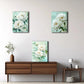 3pcs White Blossom Roses Greenery Elegant Metal Print Ready to Hang Art