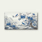 Blue Birds & Snowy Landscape Wall Art Canvas Office Home Room Framed 80x45cm