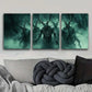 3pcs Antler Devil Painting Metal Print Ready to Hang Art