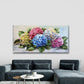 Hydrangea Flowers Bloom Wall Art Canvas Office Home Room Framed 120x60cm