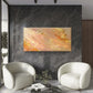Abstract Peach Metallic Art Wall Art Canvas Office Home Room Framed 120x60cm
