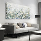 Modern Abstract Daisy White Flowers Yellow Stamens Wall Art canvas office home room framed 120x60cm