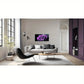 Vibrant Purple Rose Dewdrops Wall Art canvas office home room framed 80x45cm