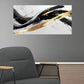 Abstract Black and Yellow Wall Art wall canvas office home room framed 120x60cm