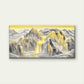 Golden Mountain Scene Wall Art Canvas Office Home Room Framed 120x60cm
