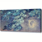 Night Sky Blue Trees & Moon Wall Art canvas office home room framed 120x60cm