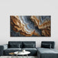 Abstract Waves Wall Art Canvas Office Home Room Framed 80x45cm