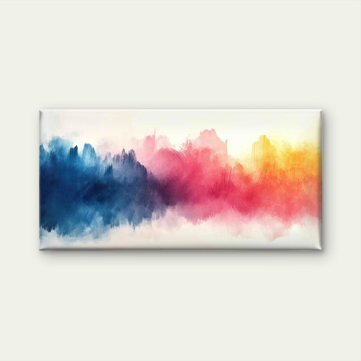 Vibrant Abstract Watercolor Wall Art Canvas Office Home Room Framed 120x60cm