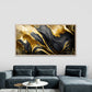 Black Gold Marble Swirl Wall Art Canvas Office Home Room Framed 120x60cm