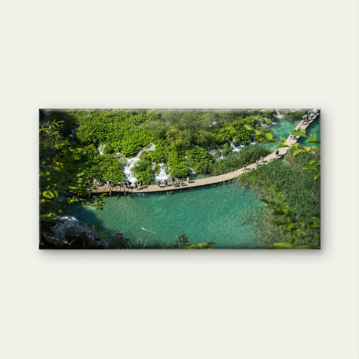 Beautiful View Plitvice Lakes Wall Art Canvas Office Home Room Framed 120x60cm
