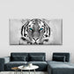 White Tiger Blue Eyes Wall Art Canvas Office Home Room Framed 120x60cm