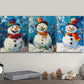 3pcs Happy Snowman Festive Holiday Metal Print Ready to Hang Art