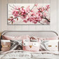 Pink Flower & Leaves Tree Wall Art canvas office home room framed 120x60cm