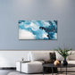 Modern Luxury Navy Marble Wall Art Canvas Office Home Room Framed 120x60cm