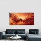 Abstract Fiery Butterfly Art Wall Art Canvas Office Home Room Framed 80x45cm
