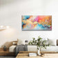 Golden Radiance Over Pastel Wall Art Canvas Office Home Room Framed 120x60cm