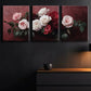 3pcs Colorful Roses Design Metal Print Ready to Hang Art