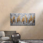 Gold Silver Feather Motif Wall Art Canvas Office Home Room Framed 80x45cm