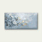 Blue Gold Floral Branch Wall Art Canvas Office Home Room Framed 80x45cm
