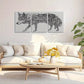 3pcs Elegant Wolf Design Unique Monochromatic Metal Print Ready to Hang Art