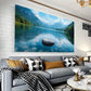 Serene Lake Scene with Floating Stone Wall Art wall canvas office home room framed 120x60cm