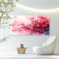 Vibrant Red Leafy Branches Wall Art Canvas Office Home Room Framed 120x60cm