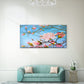 Pink Magnolia Blossom Art Wall Art Canvas Office Home Room Framed 80x45cm