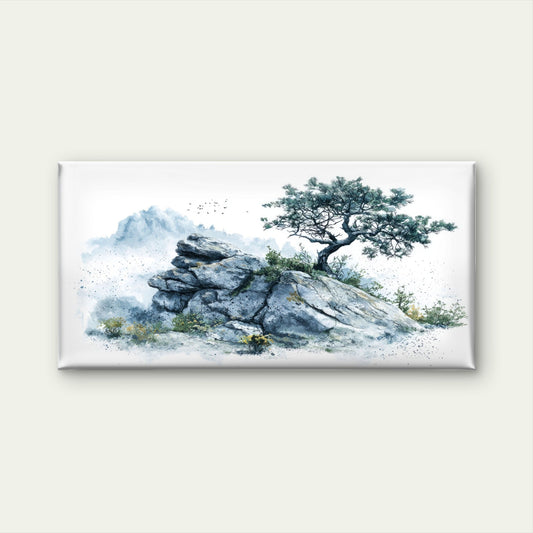 Nature's Resilience And Peace Wall Art Canvas Office Home Room Framed 80x45cm