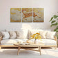 3pcs Deer The Auspicious Deer in Dunhuang Metal Print Ready to Hang Art