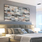 Gray Abstract Grey Brown Wall Art canvas office home room framed 120x60cm