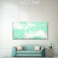 Mint Marble Gold Vein Wall Art Canvas Office Home Room Framed 80x45cm
