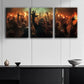 3pcs Zombie Apocalypse Metal Print Ready to Hang Art