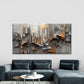Abstract Cityscape Wall Art Canvas Office Home Room Framed 120x60cm