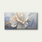 White Flower with Blue Accent Wall Art Canvas Office Home Room Framed 120x60cm