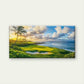 Seascape Golf Course Sunset Wall Art Canvas Office Home Room Framed 120x60cm