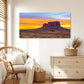 Desert Sunset Dawn Scenery Lone Tree & Rock Formations Vibrant Orange Yellow Blue Sky Wall Art canvas office home room framed 120x60cm